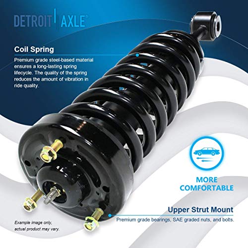 Detroit Axle - 2 Front Struts for 4WD 2004-2008 Ford F-150, 06-08 Lincoln Mark LT [w/o Spacer] Complete Struts with Coil Spring 2005 2006 2007 Replacement Quick Install Ready Strut Shock Assembly - size: 171361 x2/PAIR