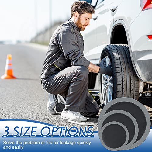 Zhengmy 60 Pieces Tire Patches Kit, Tube Repair Kit, 32 mm, 42mm, 58 mm Tire Repair Unit with Patch Roller Tube Patch Auto Repairs Stitcher Tool for Car Truck Motorcycle - size: 32 mm, 42mm, 58 mm