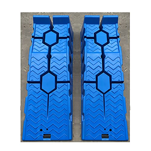 JYDQM Wheelchair Ramp Portable Car Service Ramps Plastic, Vehicle Car Lift Ramp for Low Profile Pickup Car Oil Change, A Pair Load 3.5 Tons,, YWCG2003647