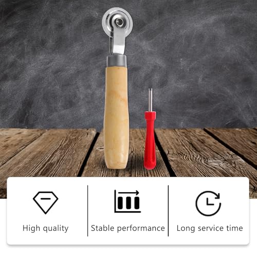 VALICLUD 2 Pcs Tire Patch Rollers and Valve Core Tools Set Wood Material Seam Roller with Single Head Corrosion Resistant Tire Repair Tool for Removing Trapped Air