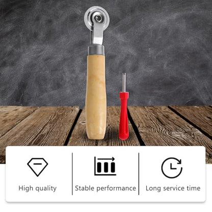 VALICLUD 2 Pcs Tire Patch Rollers and Valve Core Tools Set Wood Material Seam Roller with Single Head Corrosion Resistant Tire Repair Tool for Removing Trapped Air