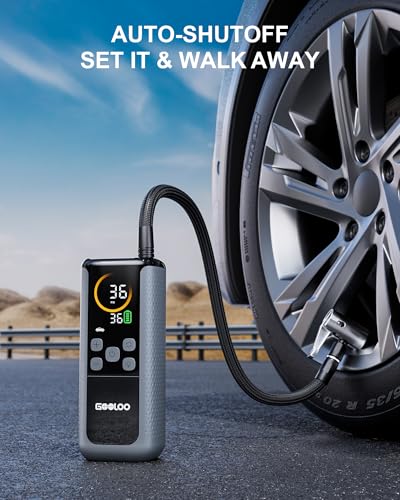 GOOLOO GT160 DUAL Heavy-Duty Tire Inflator Portable Air Compressor | Built for Heavy-Duty Vehicles • 160 PSI Max • Dual-Cylinder Pump • 10000mAh Battery • Fast Inflation