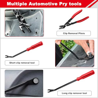 3 Pcs Clip Remover Tool, Clip Pliers Set Fastener Removal Tool , Auto Trim Removal Tool Kit Pry Tool Set Car Door Panel Dashboard Repair Kit