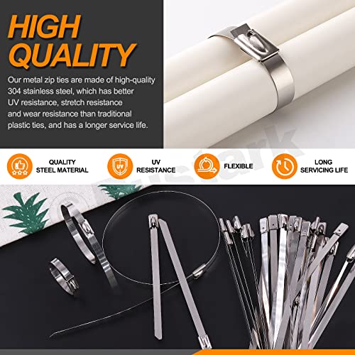 37Pcs 4" 8" 14" Automotive CV Joint Boot Clamp Pliers with 304 Stainless Steel CV Joint Boot Band Clamps Adjustable Assortment Kit Axle Clamp Tool for Auto, ATV