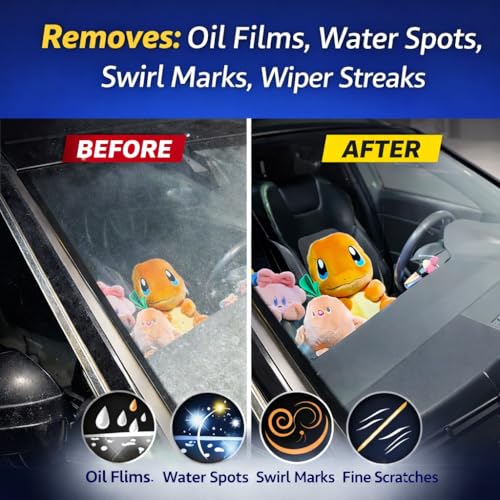 3.3oz (100ml) Cerium Oxide Glass Polishing Liquid – Deep Cleaning & Removes Wiper Marks, Swirls, Water Spots & Windshield Cleaner & Remover for Minor Glass Scratches （Shake Well Before use）