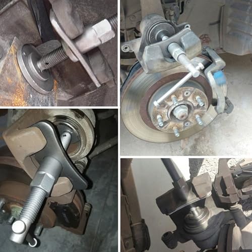 Car Brake Piston Wind Back Tool, 3pcs/Set Brake Caliper Piston Rewind Tool, Auto Rear Brake Pad Wind Back Tool, Brake Caliper Wind Back Tool for Replacement of Rear Brake Pad (Black)