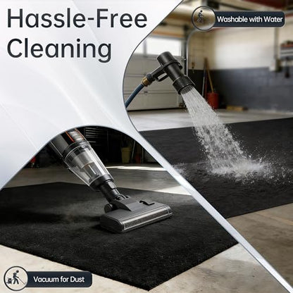 29"x36" Garage Floor Mat, Non-Slip No Seepage Rubber Backing Oil Drip Mat for Cars & SUVs, Trimmable Multi-Purpose Mat Guards Against Spills & Scratches - size: 2'5"x3'