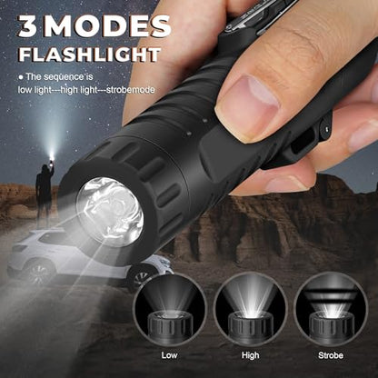Lafagiet Electric Lighter, USB C Rechargeable, with LED Battery Display, Flashlight, 360° Flexible extendable Arc Lighters for Candle, Camping, Outdoor Adventure - color: F51-black