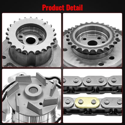 90738S Timing Chain Kit with Water Pump Fit for Ford Explorer Edge Taurus 3.5 3.7, for Lincoln MKX MKZ 3.5L 3.7L 2011-2017, Camshaft Holding Tool with Timing Alignment Holder Tool