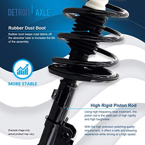 Detroit Axle - Front Struts for Toyota Camry Solara Avalon Lexus ES300, 2 Ready Struts with Coil Spring Assembly Replacement Suspension Ready Struts Shocks - size: 271678_271679/Pair
