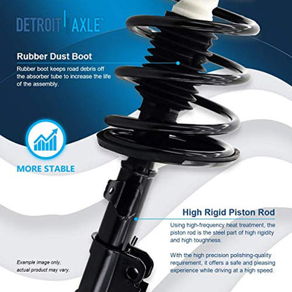 Detroit Axle - Front Struts for Toyota Camry Solara Avalon Lexus ES300, 2 Ready Struts with Coil Spring Assembly Replacement Suspension Ready Struts Shocks - size: 271678_271679/Pair