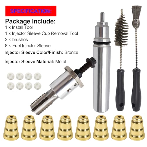 SMMS Injector Sleeve Cup Installation Removal Tool Kit with Sleeves & Brushes For ford 1994-2003 7.3L Diesel 12 Kits Per Box