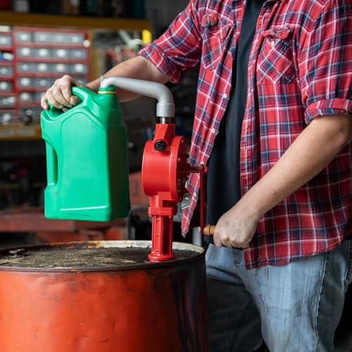 Fill-Rite FR113 Fuel Transfer Rotary Hand Pump w/Pail Spout & Suction Pipe - style: Rotary Pump w/Pail Spout