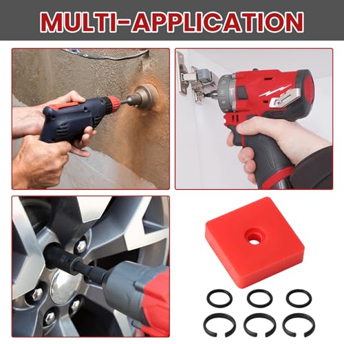10 Pcs 3/8 Inch Impact Wrench Retainer Ring Kit with O-Ring & Clip, Replacement Accessory for Milwaukee, DeWalt, Pneumatic Tools, Automotive Repair and Heavy Duty Impact Wrenches