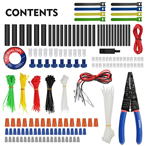WORKPRO Crimping Tool Kit with 582PCS Heat Shrink Wire Connectors | Electrical Wire Terminals for AWG 22-10, 3-in-1 Wire Strippers Cutters & Crimpers, Electrical Repair Kit with Storage Case