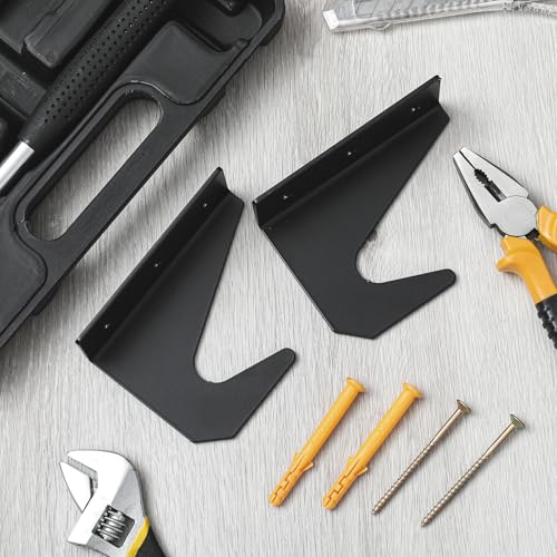 4 Pcs Floor Jack Stand Wall Mount Organizer Brackets Low Profile Car Hydraulic Trolley Jack Stands Holder Storage Rack Garage Tool Hangers Tower Trailer Accessories