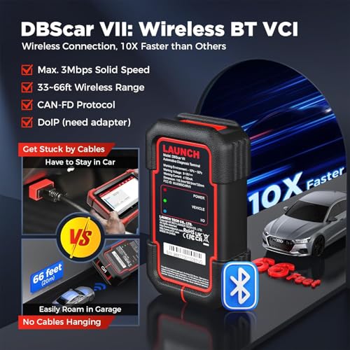 Launch X431 CRP919XBT Wireless Bidirectional Scan Tool with ECU Code, CANFD&DoIP, 2026 All System Diagnostic OBD2 Scanner, FCA AutoAuth, VAG Guided, 35+ Resets, 2 Yrs Free Update, Upgraded of CRP919X