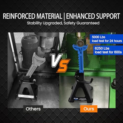 ANTPOWER 2.5 Ton Jack Stands 5,000 lb Capacity Car Lifting Stand 1 Pair (Not Suitable for SUV,Truck) Blue and Black (2.5T jackstand) - style: 2.5T jackstand