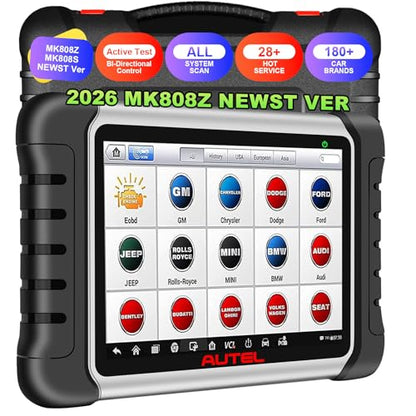 Autel Obd2 Scanner Diagnostic Tool MaxiCOM MK808Z: 2026 Bidirectional Scan Tool, 28+ Service, Active Tests Scanner for Car, All System OBD2 Diagnostics Car Scanner for DIY, Mechanic and Small Shops - style: MK808Z