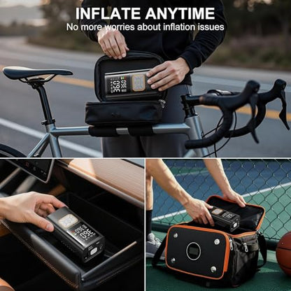 Tire Inflator Portable Air Compressor, 150PSI Air Pump for Car Tires, Cordless Air Compressor Pump with Digital Pressure Gauge, Auto Shut-Off Tire Pump
