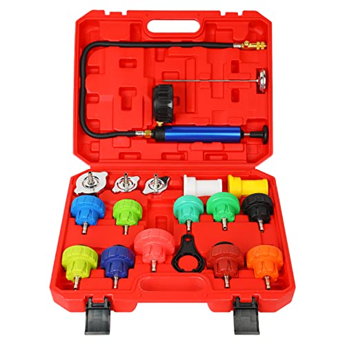 18pcs Cooling System Pressure Tester kit Automotive Radiator Pressure Tester for Motorcycle Car Truck