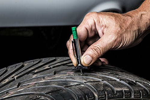 Steelman Color Coded Tread Depth Gauge, Quickly Identifies Amount of Tread on Tires, Reads in MM and 32nds - style: Standard