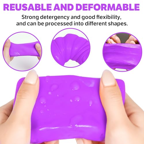 XPERTCHEMY Car Clay Bar 4 Pack 400g(4x100g), Auto Detailing Premium Grade No Scratch Magic Clay Bars Cleaner Kit with Washing and Adsorption Capacity for Car Auto SUV, RV, Truck, Purple - color: purple