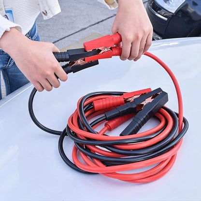 4 Gauge 16FT Heavy Duty Jumper Cables, UL Certified 12V/24V Automotive Booster Cables with Insulated Alligator Clamps, Tangle-Free PVC Jump Start Cables for Truck SUV Full-Size Cars