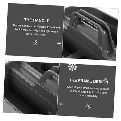 Uonlytech Portable Hand-held Cleaning Tool Organizer for Home Sturdy Storage Box with Handle for Cleaning Supplies and Car Repair Tools for Kitchen Bathroom and Pantry Organization