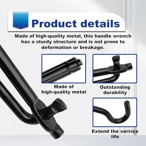 Car Tire Wheel Scissor Jack Handle, Car Truck Jack Lug Handle Wrench Hand Jack Tool Scissor Jack Lug Handle Wrench Efficient Repair Tool for Cars Truck SUV (14.9 inches)