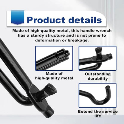 Car Tire Wheel Scissor Jack Handle, Car Truck Jack Lug Handle Wrench Hand Jack Tool Scissor Jack Lug Handle Wrench Efficient Repair Tool for Cars Truck SUV (14.9 inches)