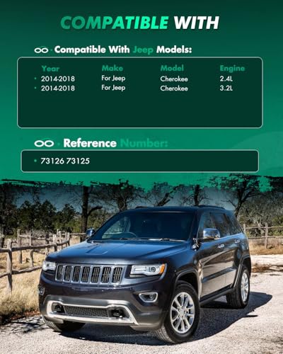 SCITOO - Front Complete Strut & Coil Spring Assembly Fits 2014-2018 for Jeep for Cherokee AWD with 73126 73125 - Set of 2 | Struts Shocks Complete Struts Spring Assembly Replace 73126 73125