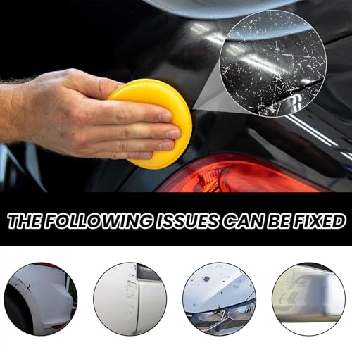 Car Scratch Remover for Vehicles, Deep Scratch Repair Paste with Polishing Wax, Paint Scratch Repair Kit with Wipe & Sponge for Car Paint Restoration