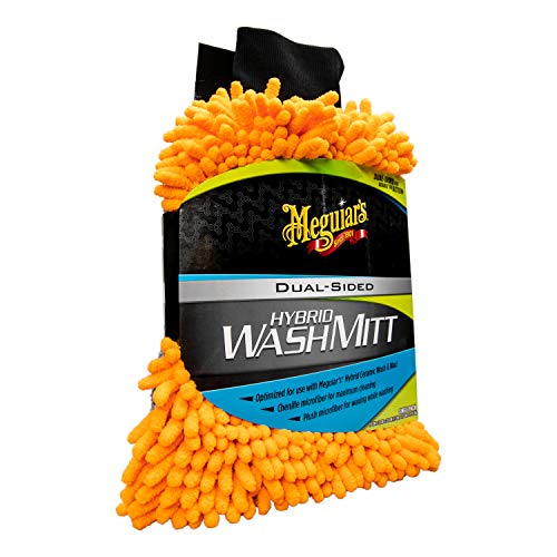 Meguiar's Hybrid Wash Mitt, Dual Sided for Washing and Waxing, Clear Coat Safe and Reusable - 1 Mitt - size: Wash Mitt