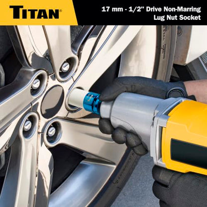 Titan 21091 1/2-Inch Drive x 17mm Non-marring Impact Deep Lug Nut Socket - size: 17mm