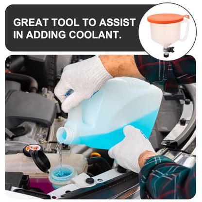 SOLUSTRE 1set Coolant Filling Kit Tools Radiator Funnel Kit Spill Filling Auto Coolant Flush Compatible