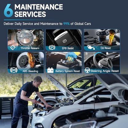 2026 BOSSCOMM eTouch770 diagnostic scanner Upgraded from IF745 Code Scanner, All-System OBD2 code reader with 6 Resets, ABS, SAS Calibration,Oil,Throttle, EPB, BMS, Lifetime WiFi Free Update,Auto Vin.