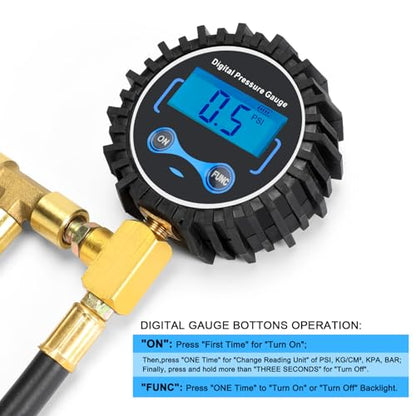 Digital Fuel Injection Pressure Tester Kit - Fuel Pressure Gauge 0-300 PSI for Petrol Engine Fuel Pressure Test Kit Automotive Test Tool Kit - size: Digital