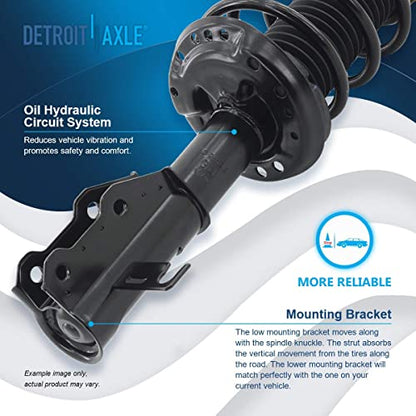 Detroit Axle - Front Struts w/Coil Springs Rear Shock Absorbers Replacement for 2011-2016 Buick LaCrosse FWD 2.4L - size: 4AQ47278/Shock Kit