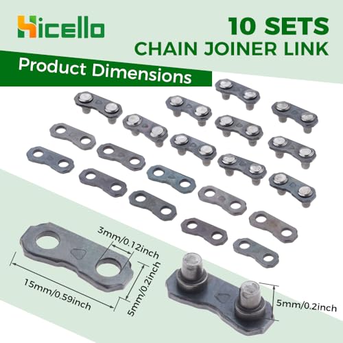 3PCS Pocket Chainsaw Breaker Chain Saw Repairing Mending Tool Set with 10 Sets 0.325'' Chainsaw Chain Joiner Link Repair Preset Straps Joining 325 058 Chain Chainsaw Breaker Joiner Mending Kit
