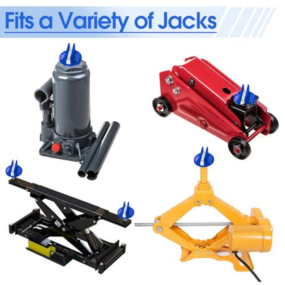 DEDC Universal Aluminum Grooved Magnetic Jack Pad Blue 1 Pc, Jacking Puck Pinch Weld Frame Rail Adapter, Jack Accessories for Mechanics - color: Blue 1 Pc