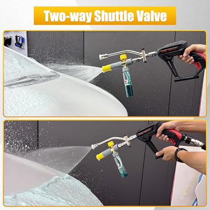 Tool Daily Mini Foam Cannon for Pressure Washer, Dual Connector | 5 Power Washer Spray Nozzle Tips, 1/4 Inch Quick Connect - size: 100 ml