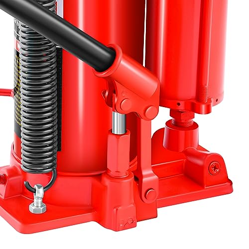 ‎DNA Motoring Air Hydraulic Bottle Jack - 20 Ton (40,000 lbs) Capacity, Manual Handle and Air Pump for Car Pickup Truck RV Auto Repair,TOOLS-00323 - color: red-black, style: 20 ton