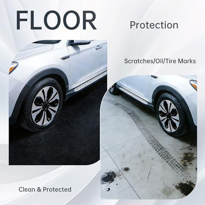 60"x36" Garage Floor Mat 2-Pack – Oil Absorbent & Leak-Proof Rubber Backing, Heavy Duty Protector for Cars SUVs, Non-Slip Trimmable Multi-Purpose Floor Mat - size: 60"x36"