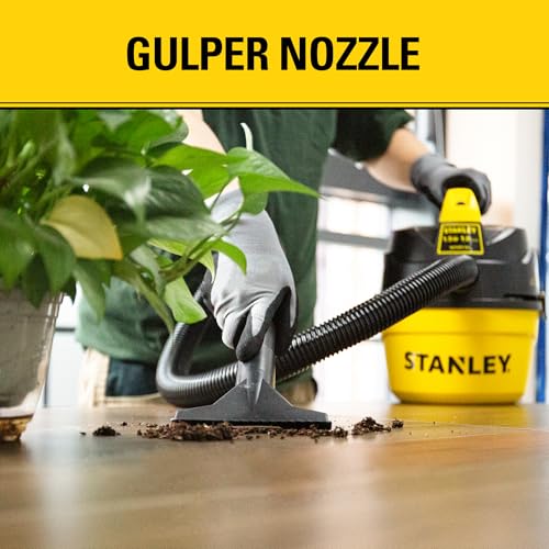 STANLEY Shop Vacuum Wet and Dry, 1 Gallon 1.5 Peak HP Small Wet Dry Vac with 60CFM Powerful Suction, Portable Wall Mount Vacuum Cleaners for Home, Car, Garage and DIY Workshop, SL18101P-1H - size: 1 Gallon, 1.5 HP, 52" Sealed Pressure