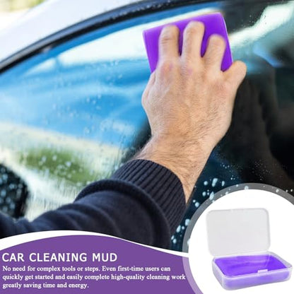 Clay Bar Auto Detailing Car Wash Mud | Car Interior Detailing Kit, Auto Glass Cleaner, Auto Detailing Supplies, Efficient, No Scratch Solution For Auto SUV, Car - color: purrple