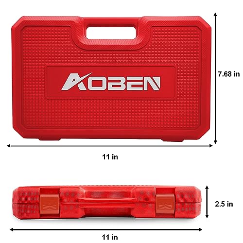 AOBEN 64Pcs Master Torx Bit Socket and External Torx Socket Set, 1/4, 3/8, 1/2-inch(E4-E24, T6-T70,TT6-TT70,TP8-TP60), S2 and Cr-V Steel, Includes Socket Adapters - size: Large