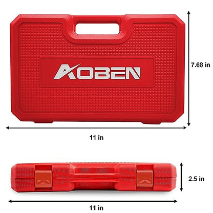 AOBEN 64Pcs Master Torx Bit Socket and External Torx Socket Set, 1/4, 3/8, 1/2-inch(E4-E24, T6-T70,TT6-TT70,TP8-TP60), S2 and Cr-V Steel, Includes Socket Adapters - size: Large