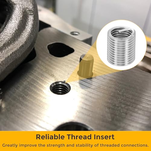 HARFINGTON 20pcs Wire Thread Repair Inserts M12 x 1.75 x 2D (24mm) Metric 304H Stainless Steel Helical Coiled Wire Screw Threaded Sleeve Sheath for Automotive Repairs - size: M12 x 1.75 x 2D