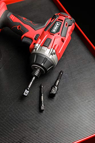 ARES 70390-10-Piece 1/2-Inch Drive 3-Inch Impact Grade Socket Adapter Set - Turns Impact Drill Drivers into High Speed Socket Drivers - size: 1/2-Inch Drive 3-Inch